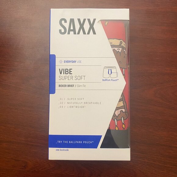 SAXX VIBE Boxer Briefs “Fired Up Red” - Picture 3 of 4